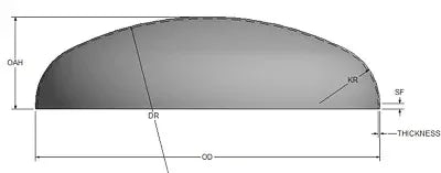 Mueller 2:1 Elliptical Flanged and Dished Shape